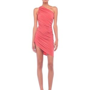 Norma Kamali Diana Mini Coral Dress